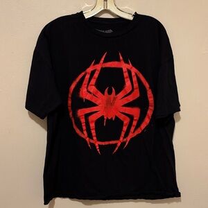 Spiderman Black Tee with Red Spider Emblem
